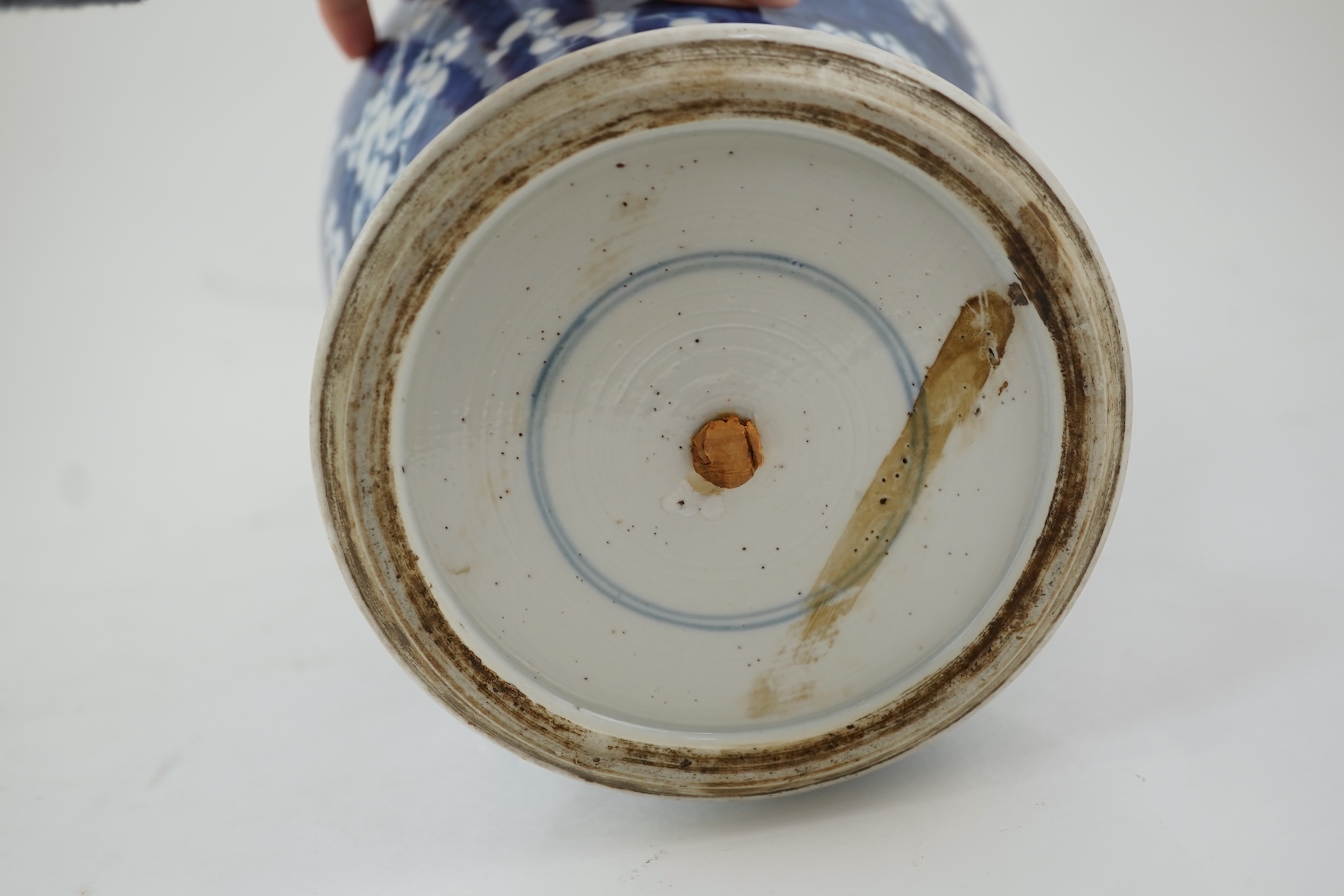 A Chinese blue and white yen-yen vase, Kangxi period